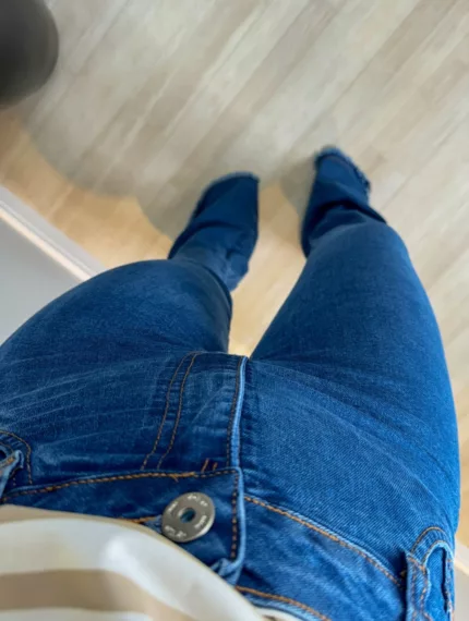 Calça flare jeans médio barra desfiada nexo - Lavinny Store